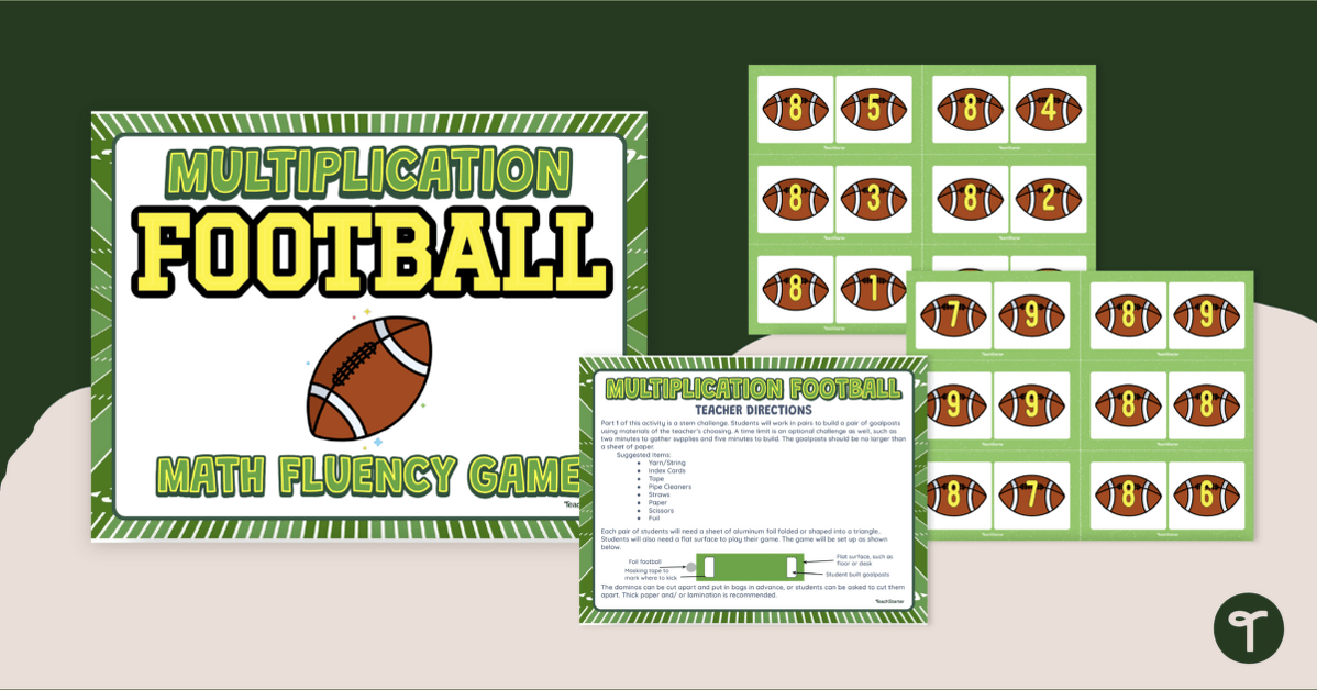 Penalty Kick - Multiplication Football Math Game teaching resource