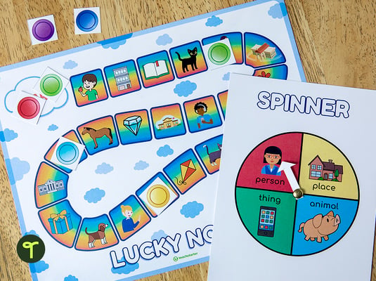 Lucky Nouns Board Game teaching resource