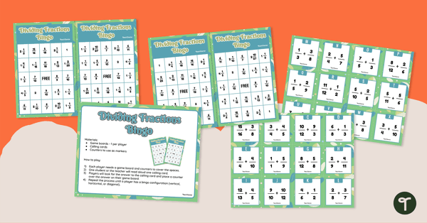 Go to Dividing Fractions Bingo teaching resource