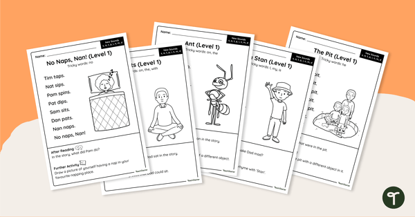 Go to Level 1 Decodable Readers - Worksheet Pack teaching resource