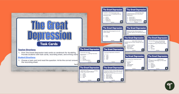 Go to The Great Depression Task Cards teaching resource