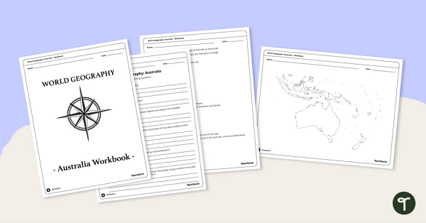 Physical Features of Australia – Geography Worksheets teaching resource