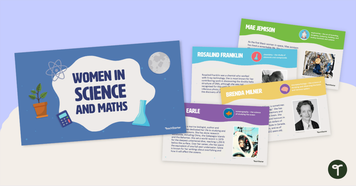 Influential Women — Female Scientists and Mathematicians Teaching Slides teaching resource
