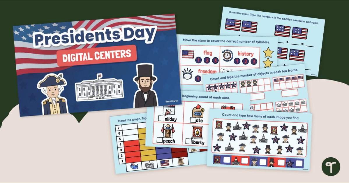 Presidents' Day Digital Centers teaching resource