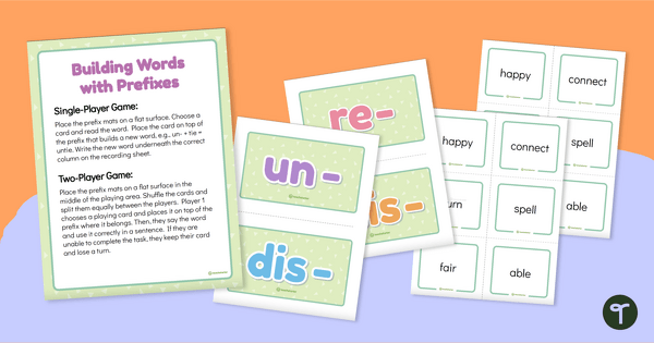 Image of Building Words with Prefixes Sorting Activity