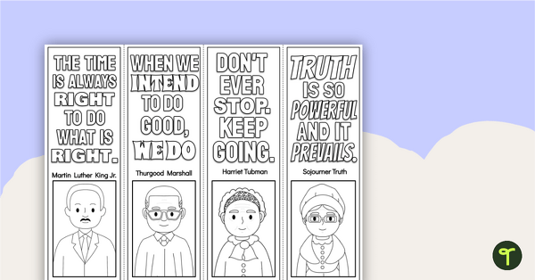 Go to Black History Month Quotes - Printable Bookmarks teaching resource