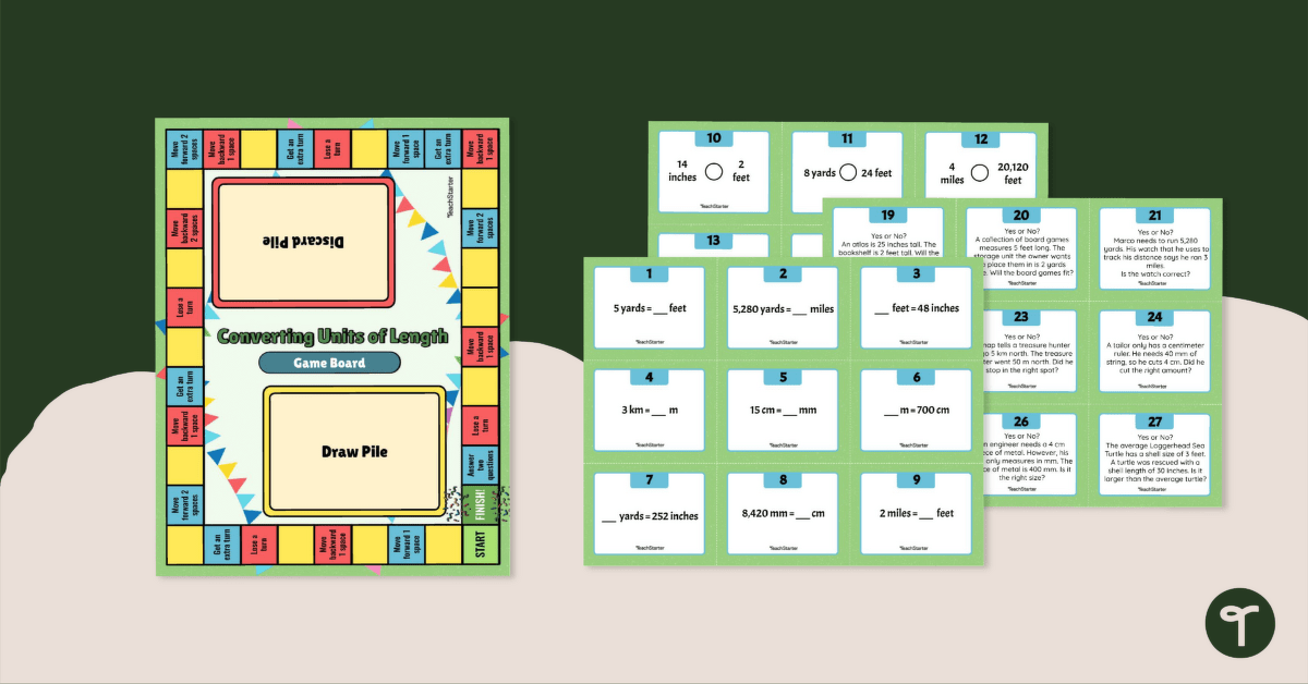 Converting Units of Length – Board Game teaching-resource