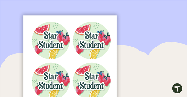 Go to Fresh Fruits – Star Student Badges teaching resource