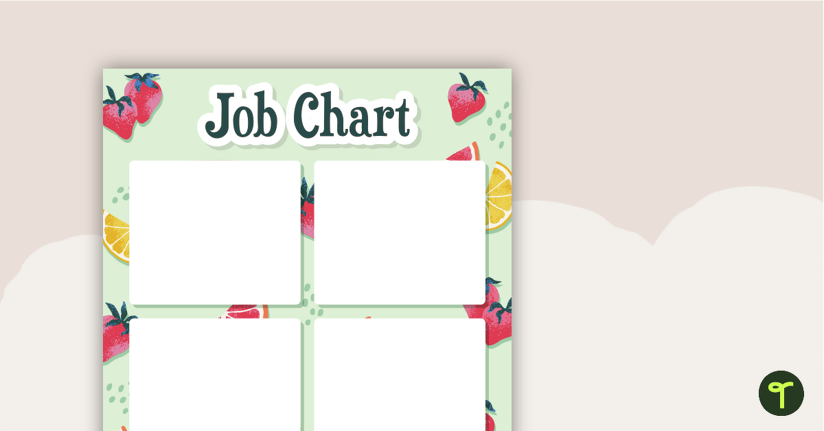 Fresh Fruits – Job Chart teaching resource