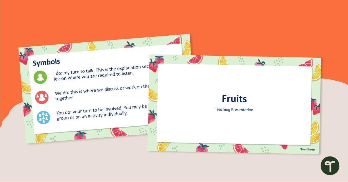 Fresh Fruits – PowerPoint Template teaching resource