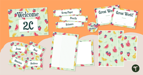 Go to Fresh Fruits – Classroom Theme Pack resource pack