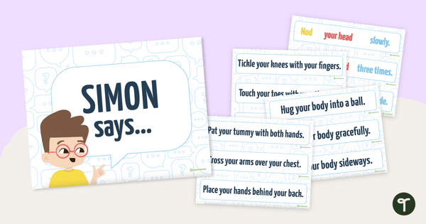 "Simon Says" Commands - Card Deck teaching resource