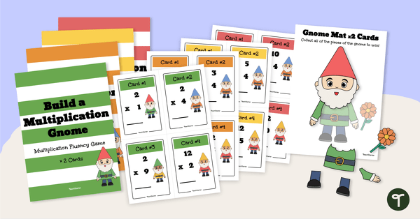 Build a Multiplication Gnome – Multiplication Fluency Game teaching resource