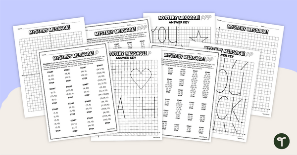 Image of Coordinate Grid Mystery Pictures