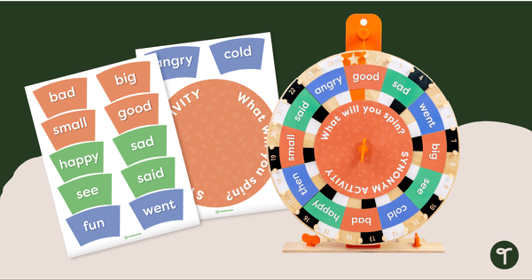 Go to Classroom Spinner Template - Synonym Activity teaching resource