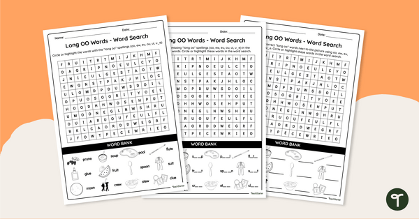 Go to Long OO Words - Word Search teaching resource