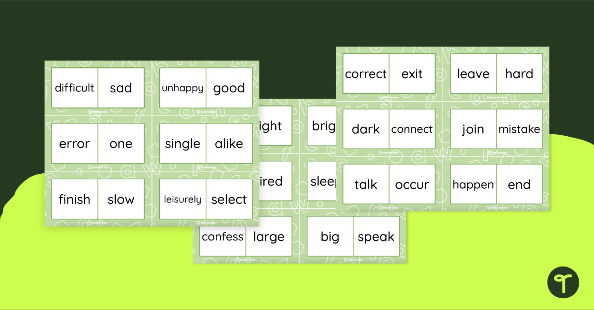 Synonym Dominoes teaching resource