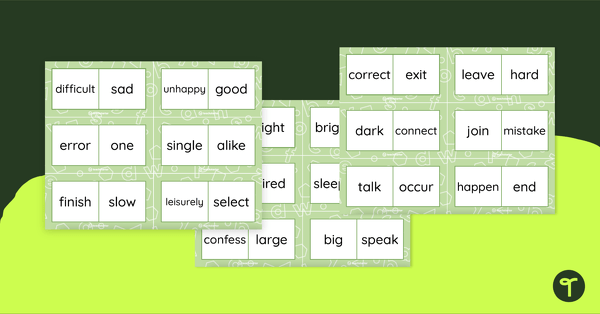 Go to Synonym Dominoes teaching resource