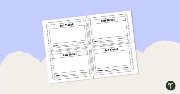 Go to Exit Tickets Template teaching resource