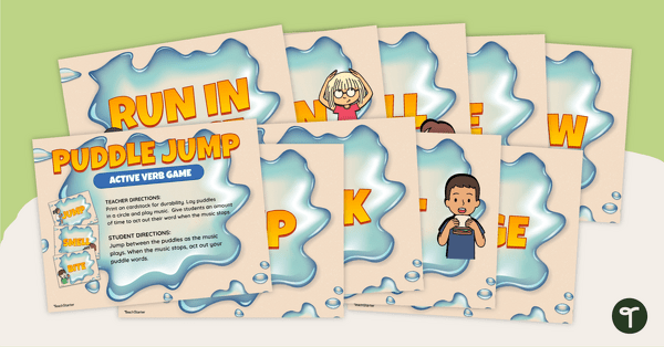 Go to Puddle Jump Active Verb Game teaching resource