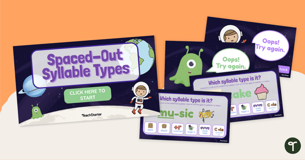 Go to Spaced Out Syllable Types - Interactive Activity teaching resource