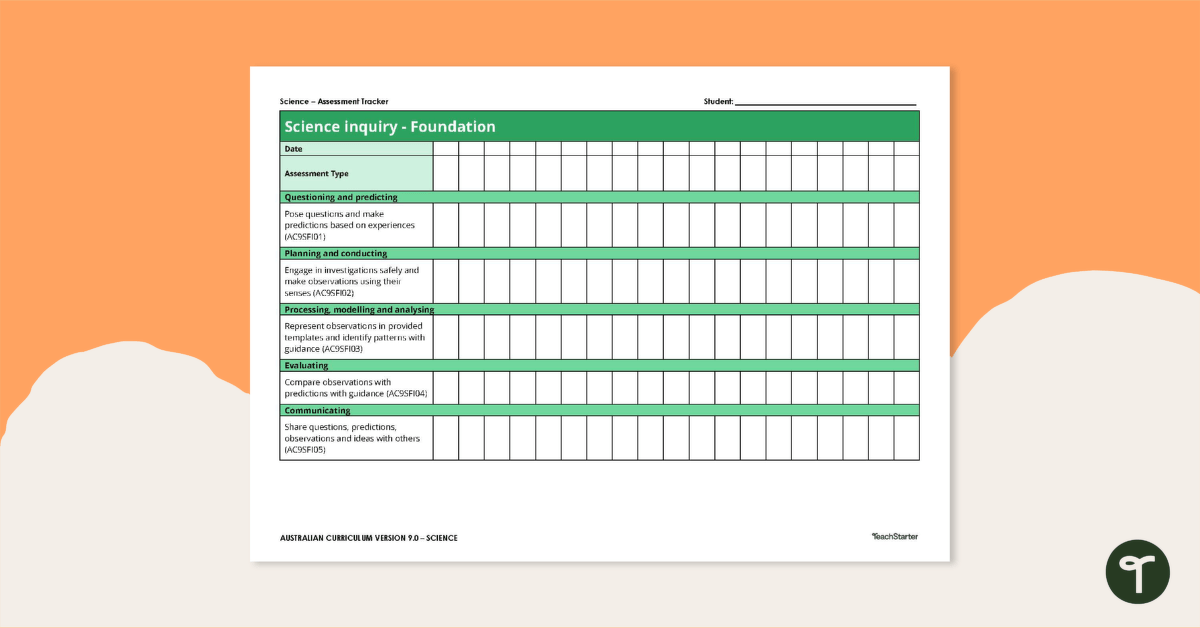 Science Foundation Assessment Trackers teaching resource