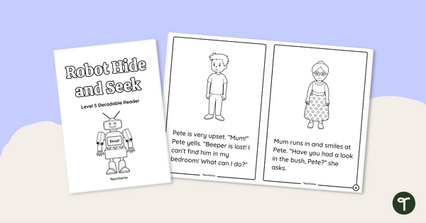 Robot Hide and Seek - Decodable Reader (Level 5) teaching resource