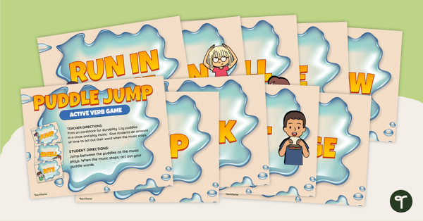 Image of Puddle Jump Active Verb Game