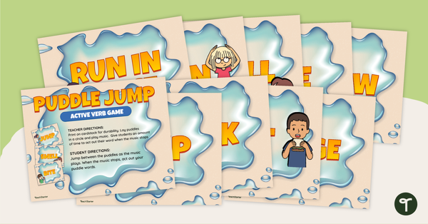 Go to Puddle Jump Active Verb Game teaching resource