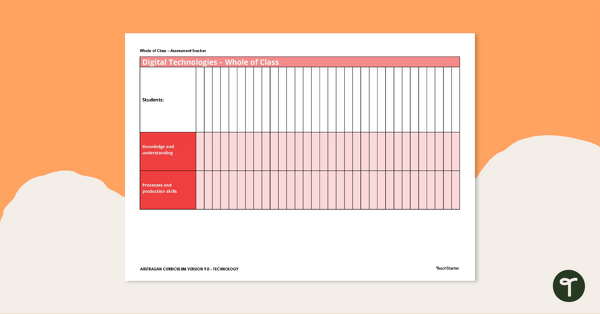 Go to Whole Class Technologies Assessment Tracker (Foundation to Year 6) teaching resource