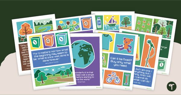 Earth Day Quotes - Environmental Quote Poster Pack teaching resource