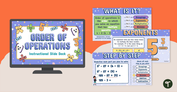 Image of Order of Operations – Instructional Slide Deck