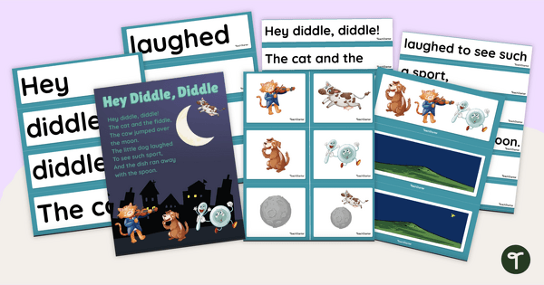 Hey Diddle Diddle - Sequencing Cards teaching resource