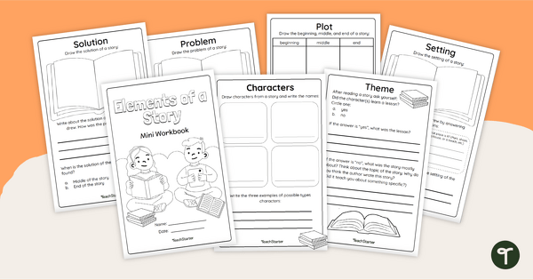 Parts of a Story - Story Elements Workbook teaching resource