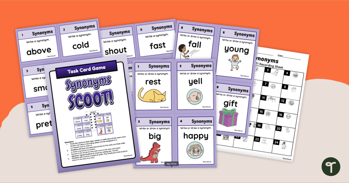 Synonyms are Fun, Interactive Worksheet, Education.com