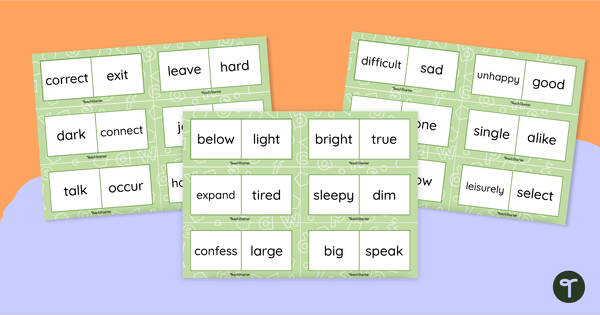 Go to Synonym Dominoes teaching resource
