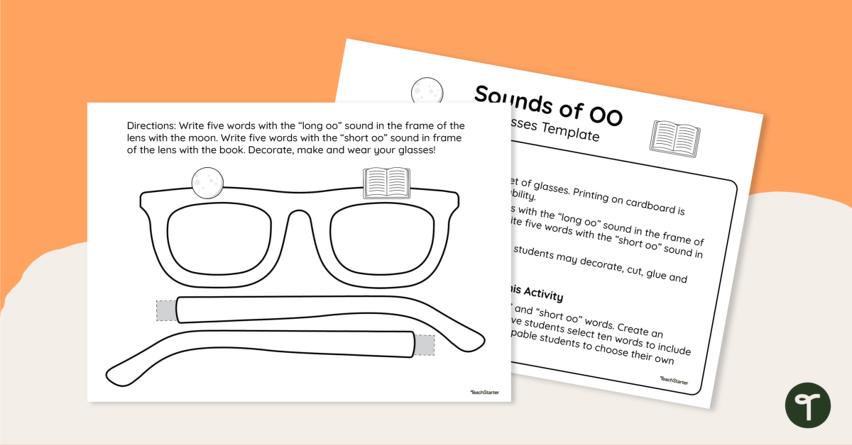 Sounds of OO - Glasses Template teaching resource