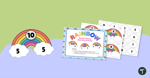 Rainbow Number Bonds - Math Game teaching resource