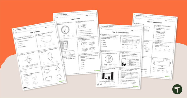 Go to Numeracy Assessment Tool - Year 5 teaching resource