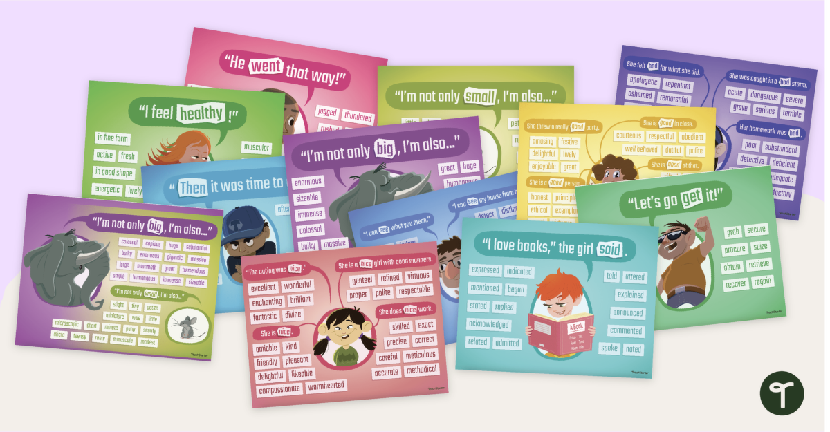 Big and Small Teaching Poster Cards