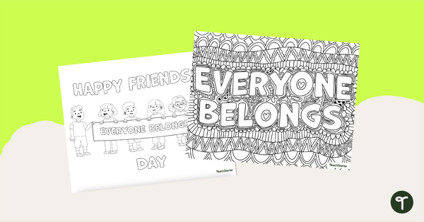 Go to Friendship Coloring Pages teaching resource