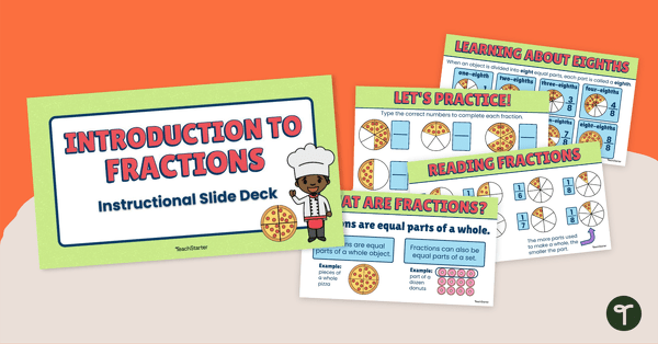 Go to Introduction to Fractions – Interactive Instructional Slide Deck teaching resource