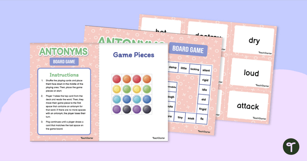 Antonyms Board Game teaching resource
