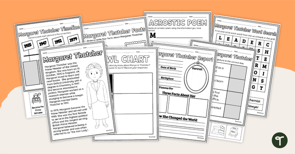 Go to Women in History - Margaret Thatcher Activity Pack teaching resource