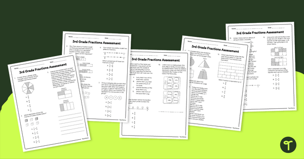 Go to 3rd Grade Fractions – Math Assessment teaching resource