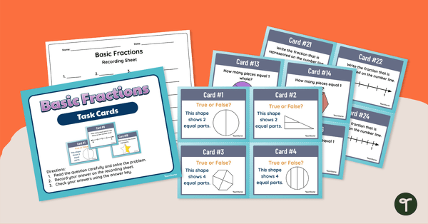 Image of Basic Fractions – Task Cards