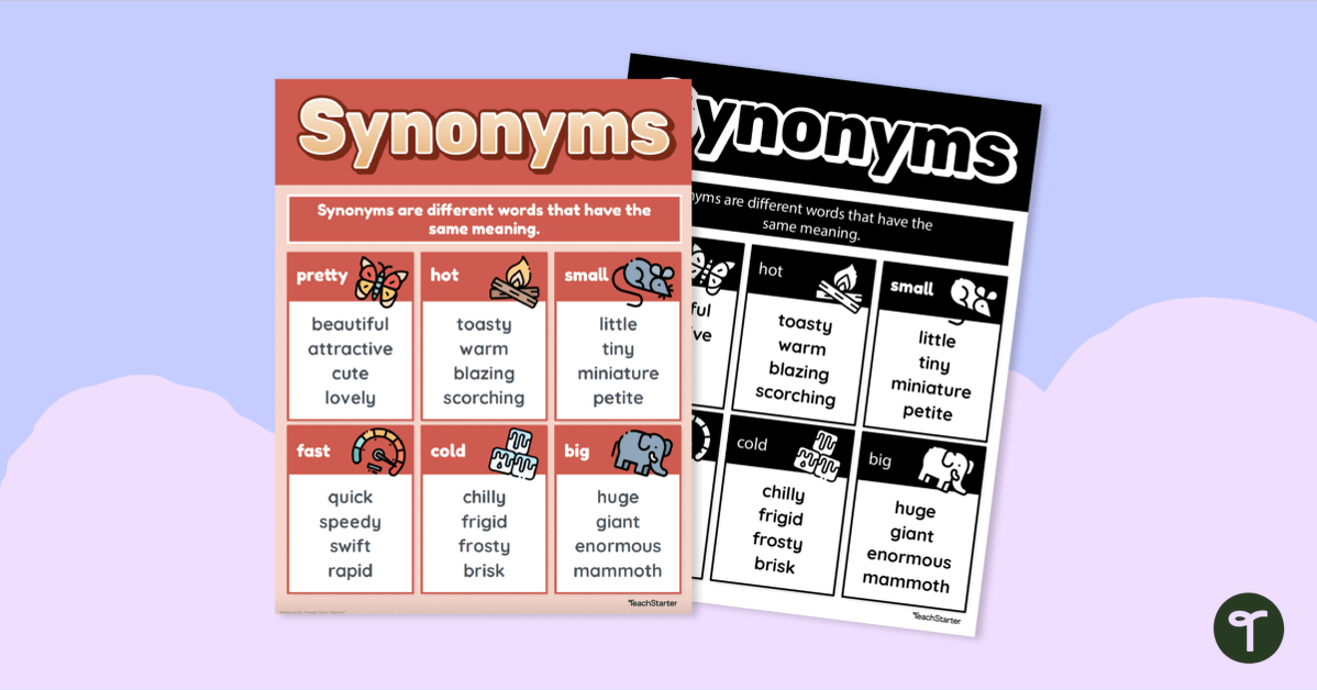 Synonyms and Antonyms Anchor Chart -  in 2023  Antonyms anchor chart,  Classroom anchor charts, Synonyms anchor chart