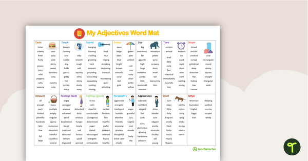 Go to Adjectives List for Kids teaching resource