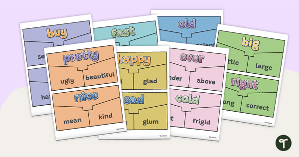 Unit 4 Vocabulary (Synonyms and Antonyms) Diagram