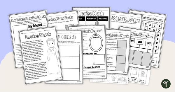Go to Louise Mack Activity Pack teaching resource